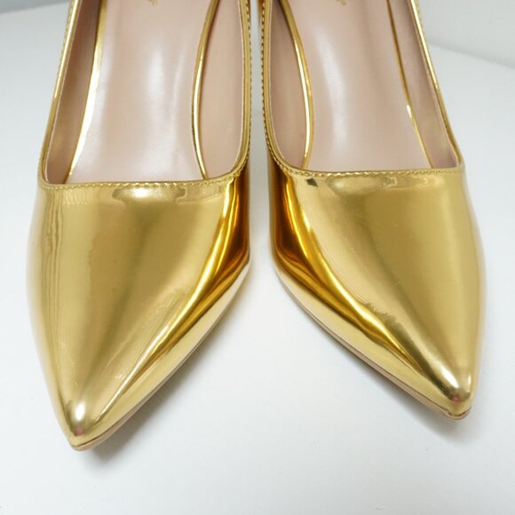 Gold Mirror Stiletto Pumps – Size 9 | Worn Once – Like New - Picture 11 of 12